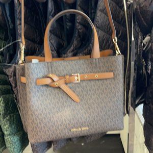 Michael Kors Emilia Large Satchel Brown